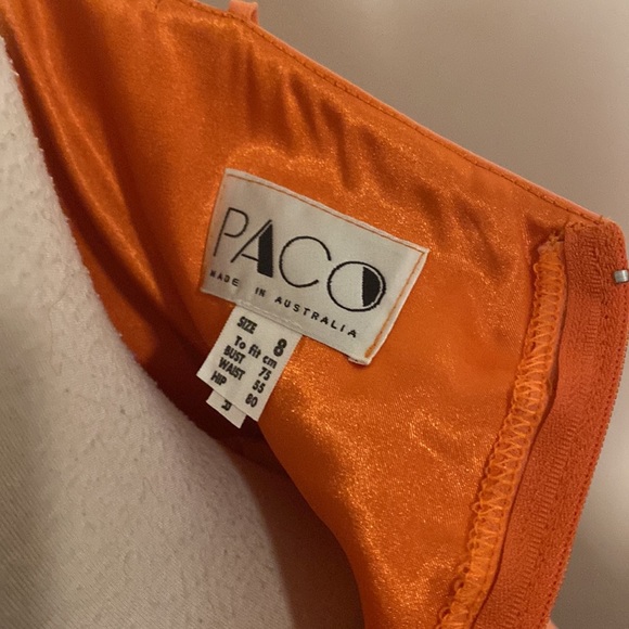 Paco PM Orange Zest Cocktail Formal or Bridesmaid Dress size 8 - Picture 6 of 8